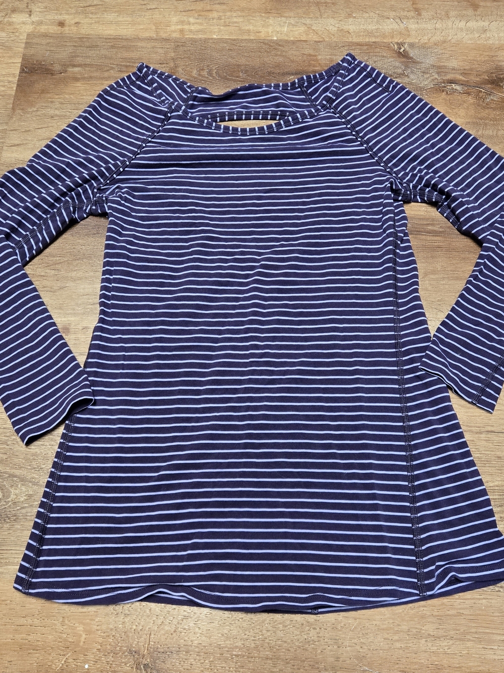 lululemon athletica Purple & Light Purple Striped Long Sleeve Tee